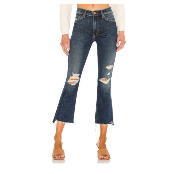 MOTHERThe Insider Crop Step Fray Jeans (Wicked Wildflower) Size 31 NWT